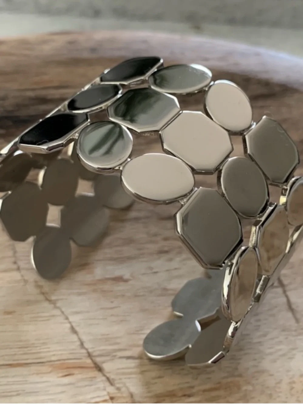 Stunning Dryberg/Kern Keira Geometrical Silver Cuff Bracelet - Picture 4 of 6